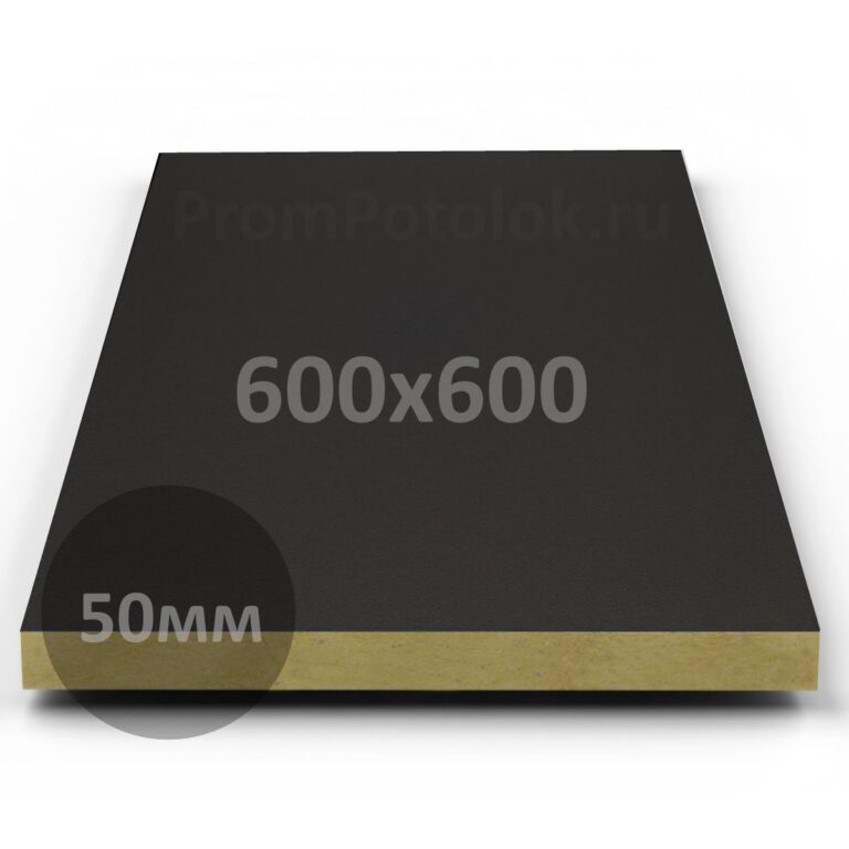 Потолок Akustiline Ampir черный 600x600x50